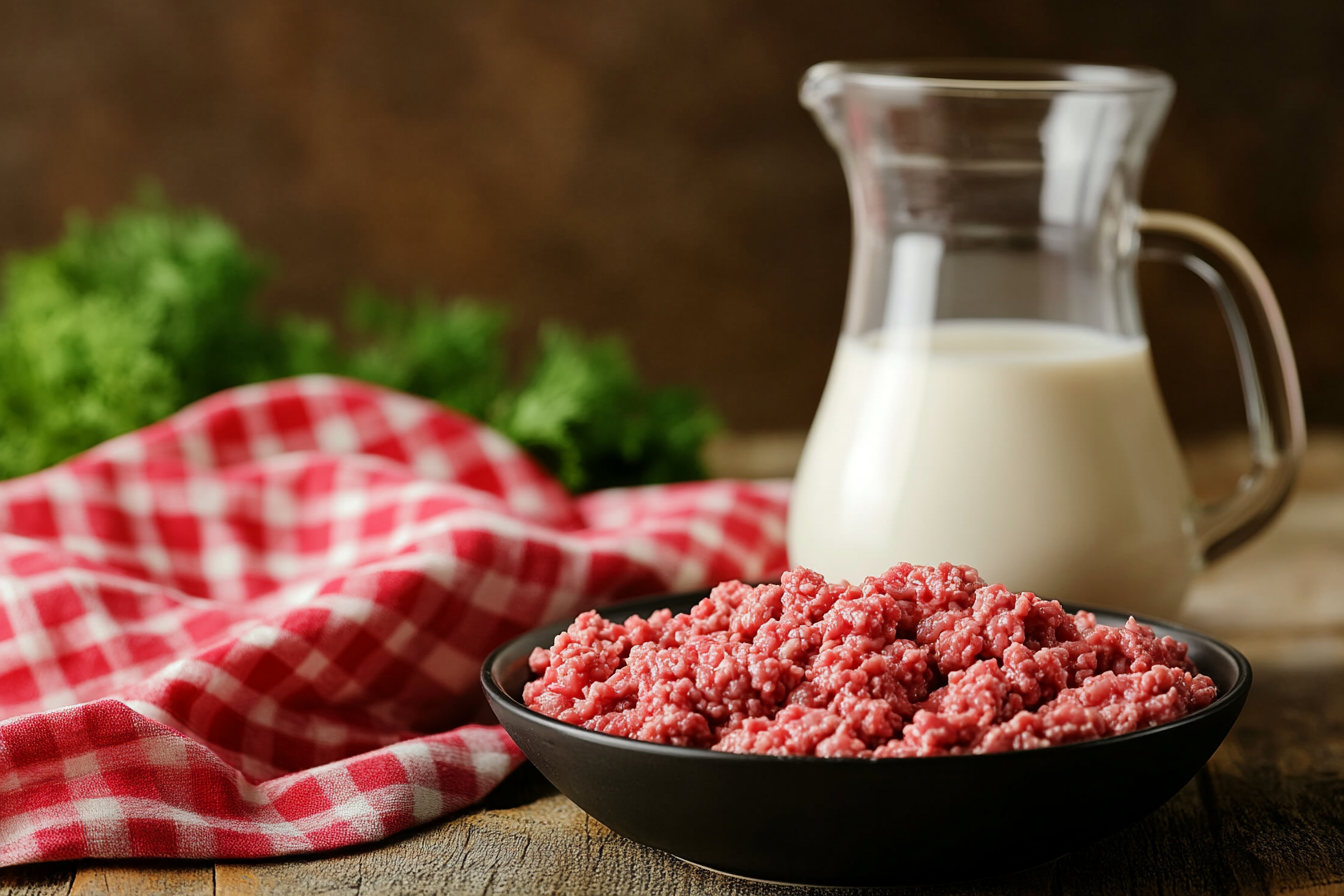 Adding a splash of milk to ground beef