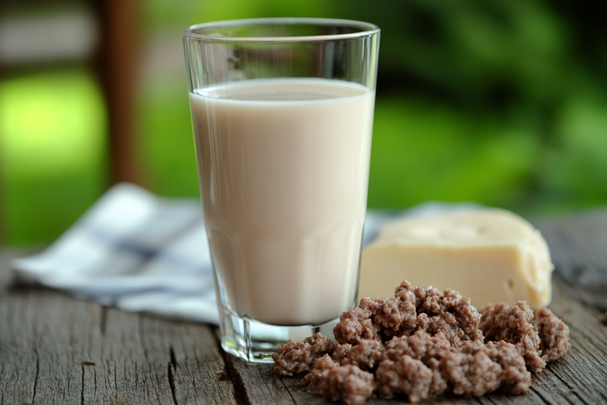 What does adding milk to ground beef do?