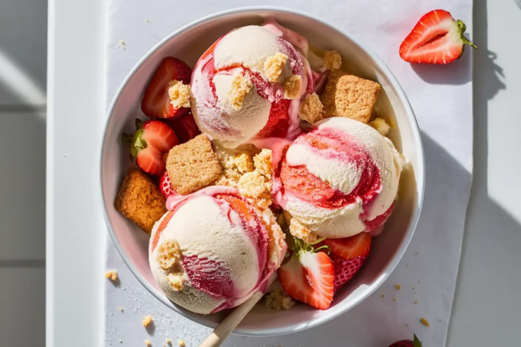 What is a Strawberry Shortcake Ice Cream Made Of?