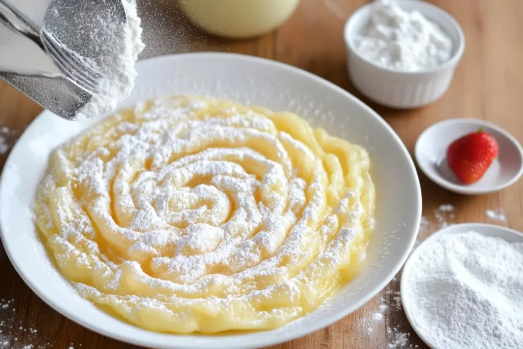 Is funnel cake made from pancake batter?