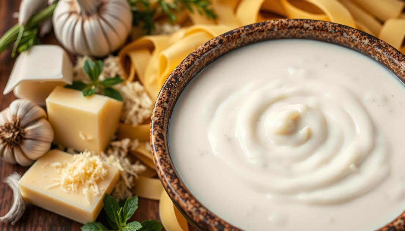 What is classic Alfredo sauce made of?