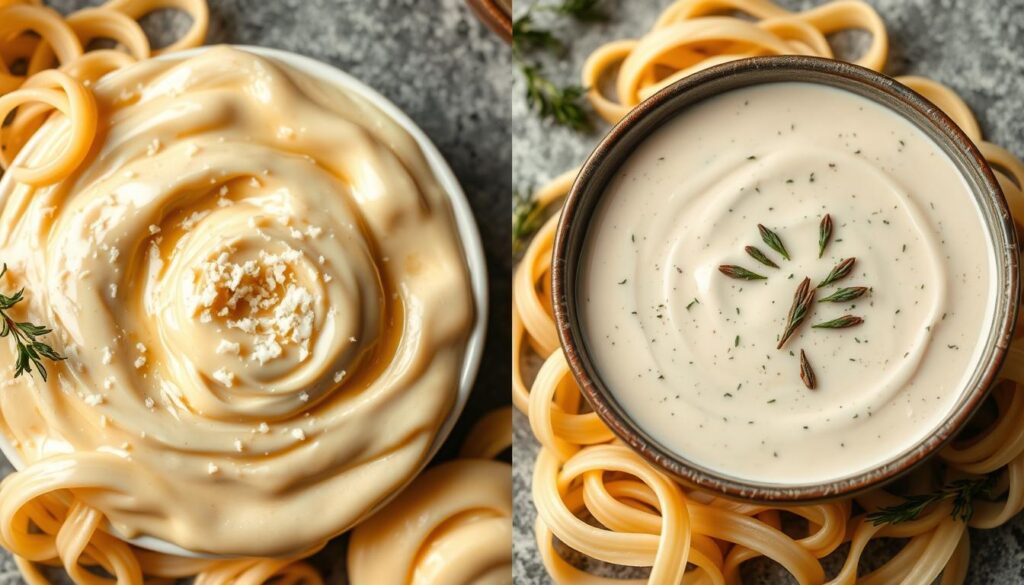 What's the difference between Alfredo sauce and cream sauce?