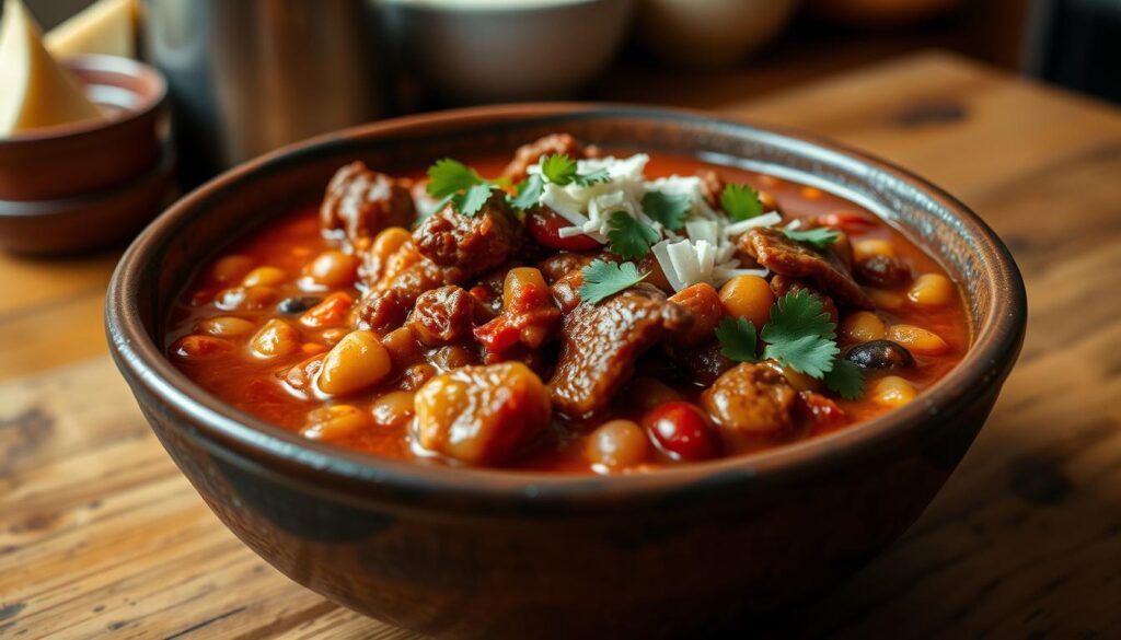 chili meat and beans