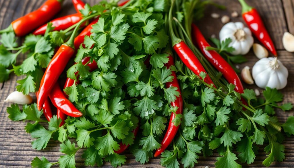 fresh herbs for chili