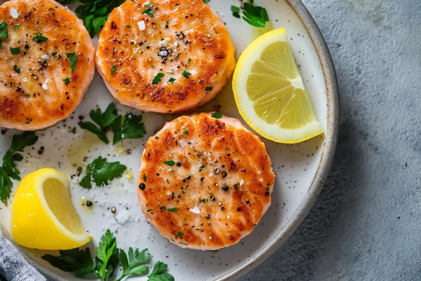 What are the ingredients in salmon cakes?