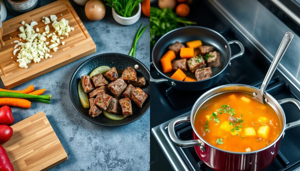 steps to prepare beef stew