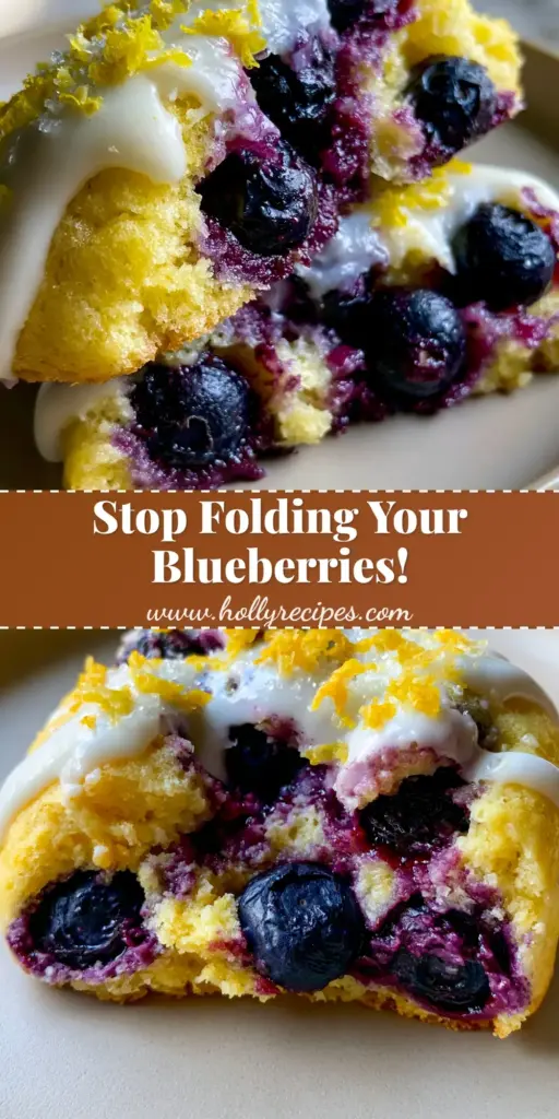 A close-up of a thick lemon blueberry cookie with a glossy white glaze and sparkling sugar. (lemon blueberry cookies)