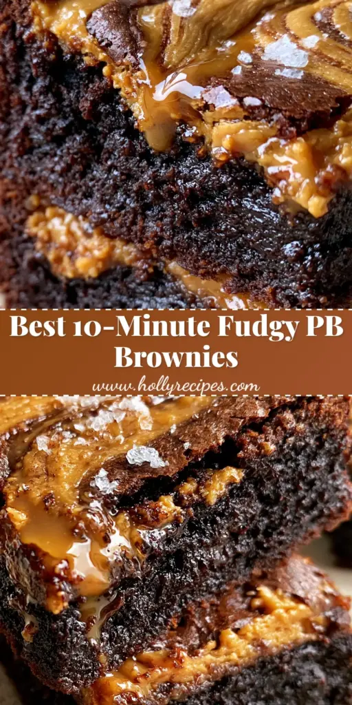 Peanut Butter Brownie Recipe: The Ultimate Fudgy, Obsidian Dark Chocolate Masterpiece 4 A towering stack of fudgy Peanut Butter Brownies showing the molten chocolate center and marbleized peanut butter swirl on a beige linen background. (Peanut Butter Brownie Recipe)